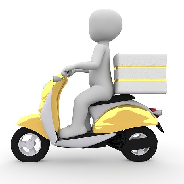 Werken bij Deliveroo scooter